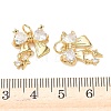 Brass Micro Pave Clear Cubic Zirconia Pendants CU-CBA9FFD-03G-3
