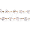 Handmade Glass Faceted Round Beaded Chains CHC-ZX005-05G-5