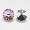 Faceted Glass Rhinestone Charms RGLA-F049-12mm-001VO-2