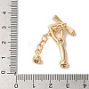Brass Micro Pave Clear Cubic Zirconia Toggle Clasps KK-G503-03G-3