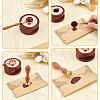 Brass Wax Seal Stamp with Rosewood Handle AJEW-WH0412-0262-3