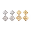 304 Stainless Steel Double Rhombus Dangle Stud Earrings for Women EJEW-G328-13-1