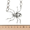 Alloy Crystal Rhiniestone Big Spider Pendant Necklaces for Women Men NJEW-H061-01AS-2