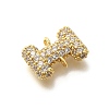 Brass Micro Pave Cubic Zirconia Letter Links KK-I717-04I-2