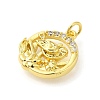 Rack Plating Brass Micro Pave Cubic Zirconia Pendants KK-S396-53G-2