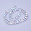 Electroplate Transparent Glass Beads Strands X-EGLA-E047-D01-2