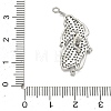 Feather Brass Micro Pave Cubic Zirconia Enhancer Shortener Bails KK-F934-07A-P-3