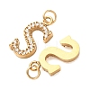 304 Stainless Steel with Crystal Rhinestone Charms RB-CBA5270-11G-S-2