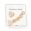 304 Stainless Steel Stud Earrings SA-CBAF6AD-28G-2