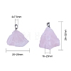 5Pcs 5 Style Natural Rose Quartz Pendants G-CJ0001-42-2