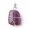 Natural Amethyst Pendants G-I220-D02-2
