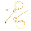 Brass Leverback Earring Findings EJEW-TAC00036-3