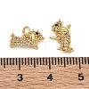 Brass Micro Pave Black Cubic Zirconia Charms CU-CBAF0F8-08G-3