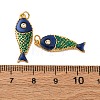 304 Stainless Steel Enamel Pendants X-STAS-H475-07G-3