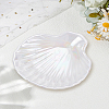 1Pc Shell Shaped Porcelain Jewelry Plate DJEW-LP0001-29-1
