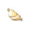 304 Stainless Steel Double Heart Links Connector Charms STAS-B140-06G-2