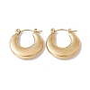 Ion Plating(IP) 304 Stainless Steel Croissant Hoop Earrings for Women EJEW-G314-06G-1