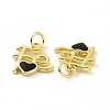 Rack Plating Brass Enamel Charms KK-C008-18G-01-3