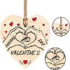 Heart with Word Wooden Hanging Plate HJEW-WH0037-016-3