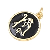 Brass Enamel Pendants KK-L251-02G-D-3