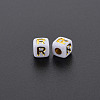 Opaque White Acrylic Beads MACR-Q242-010R-2