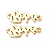 Eco-Friendly Rack Plating Brass Connector Charms KK-F845-07G-2