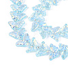 Transparency Electroplate Glass Beads Strands GLAA-T023-39A-06-3