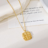 304 Stainless Steel Embossed Pendant Necklaces WG4C9E8-01-3