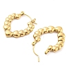 Heart Bubble 304 Stainless Steel Hoop Earrings for Women EJEW-C067-12G-2