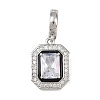Brass Micro Pave Cubic Zirconia Pendants KK-K413-08P-1