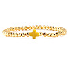 Brass Round Beaded Bracelets for Women SB9067-19-1