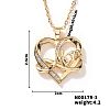 Simple and Elegant Brass Pave Clear Cubic Zircon Mom Heart Pendant Necklaces for Mother's Day TM6595-5-1