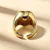 Brass Cuff Rings for Women RJEW-Q008-11G-02-5