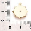 Brass Micro Pave Clear Cubic Zirconia Pendants KK-T075-26G-3
