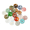 Natural & Synthetic Mixed Gemstone Donut/Pi Disc Charms G-G142-02-1