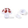 2Pcs Opaque Acrylic Enamel Beads MACR-N018-15A-3