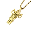 Vacuum Plating 201 Stainless Steel Pendant Necklaces for Man NJEW-Q336-03D-G-1