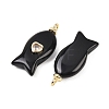 Natural Obsidian Pendants G-Z134-06G-02-2