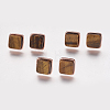 Natural Tiger Eye Stud Earrings EJEW-F139-A02-1