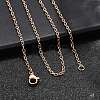 304 Stainless Steel Cable Chain Necklace Making STAS-P045-01RG-A-4