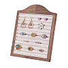 Wooden Photo Frame Shaped Ring Display Easels RDIS-WH0032-008B-1
