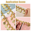 Polyester Metallic Thread & Sequins Lace Tassel Ribbon OCOR-WH0105-237B-4