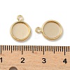 Flat Round Brass Pendant Cabochon Settings X-KK-K414-14B-G-3