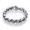 Retro 304 Stainless Steel Bracelets BJEW-L631-11AS-1