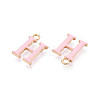 Rack Plating Alloy Enamel Pendants ENAM-T024-53H-G-2