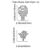 2Pcs 2 Style Carbon Steel Cutting Dies Stencils DIY-DM0002-82-2