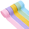 12.5M 5 Colors Printed Cotton Ribbon OCOR-FG0003-30-1