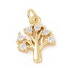 Brass Micro Pave Cubic Zirconia Pendants KK-C012-07G-1