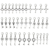 36Pcs 9 Styles Key Alloy Pendant Decorations HJEW-GO00259-1