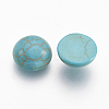Synthetic Turquoise Flat Back Dome Cabochons X-TURQ-S266-8mm-01-2
